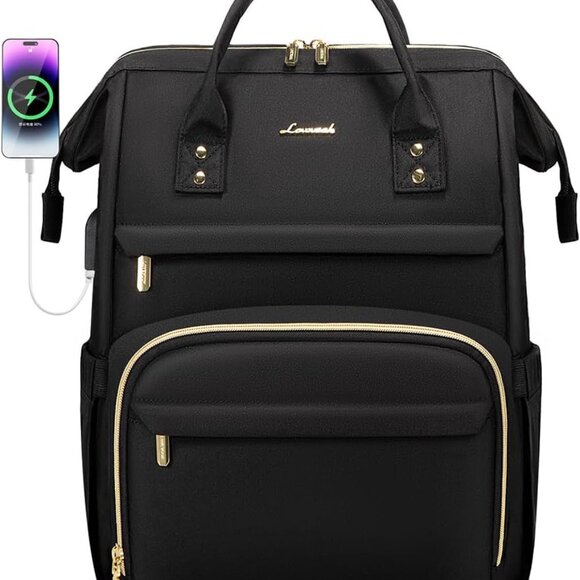 NEW Laptop Backpack,15.6 Inch Professional Womens Purse Computer Bag Frame Top - Picture 5 of 8